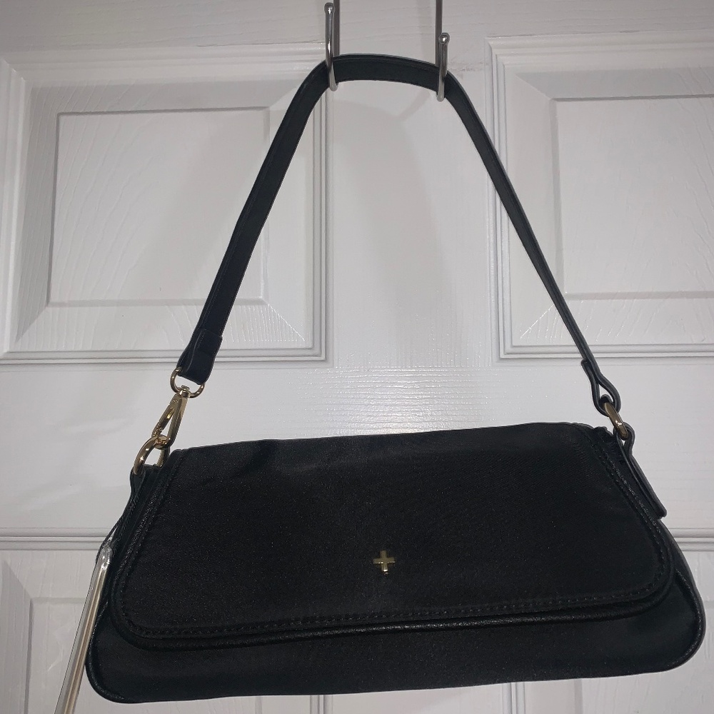 NWT Peta + Jain black shoulder bag with gold hardware